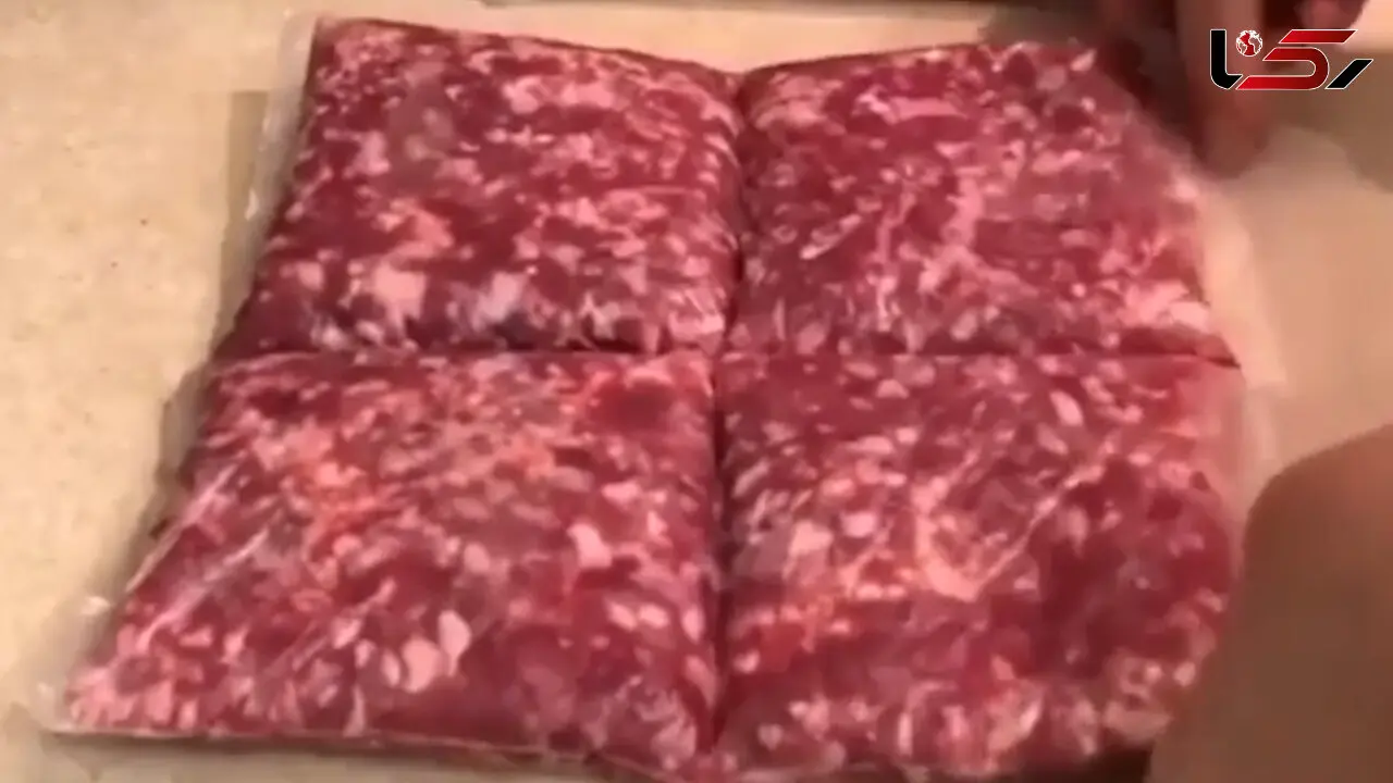 بسته بندی گوشت چرخ کرده به روشی جالب + فیلم