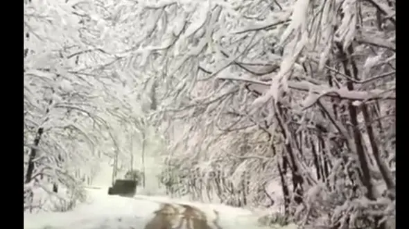 ببینید / لحظات اعجاب انگیز از ارتفاعات پوشیده از برف ماسوله گیلان