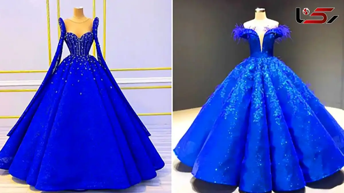 15 مدل پیراهن آبی کاربنی حنابندان؛ شیک‌ ترین انتخاب برای عروس‌ های منحصر به فرد