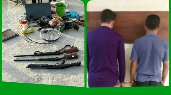 پلیس به پرسه های خطرناک این 2 جوان مسلح در آبادان پایان داد+ عکس