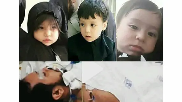 عکسی تلخ از فرزندان خردسال طلبه جوان مشهدی / وداعی دردناک + تصاویر
