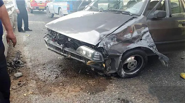 برخورد پراید با گاردریل حادثه آفرید 