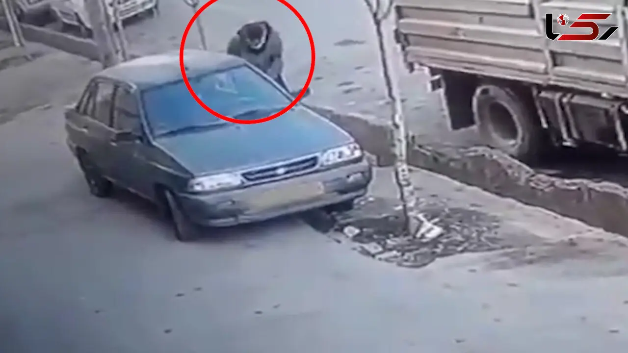 فیلم لحظه به لحظه سرقت پراید در کمتر از ۲۰ ثانیه / دزد را می شناسید ؟!