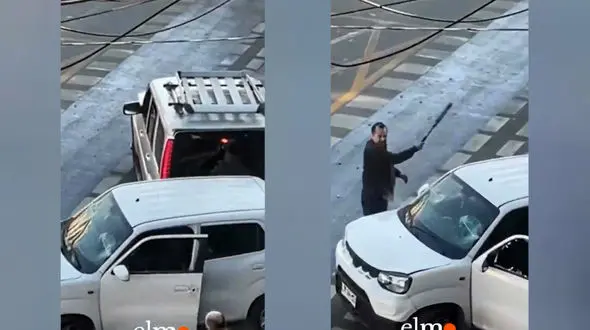 دو راننده با خودرو به جان هم افتادند! + فیلم درگیری عجیب خیابانی