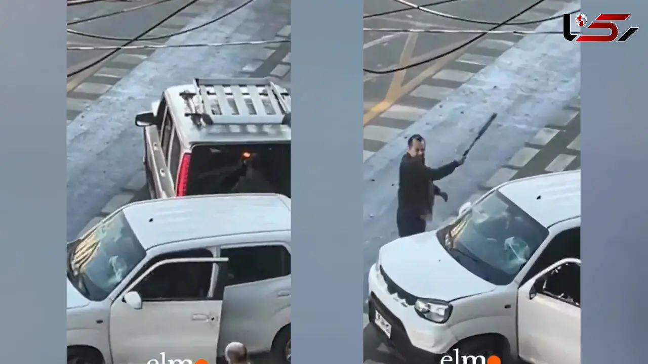 دو راننده با خودرو به جان هم افتادند! + فیلم درگیری عجیب خیابانی