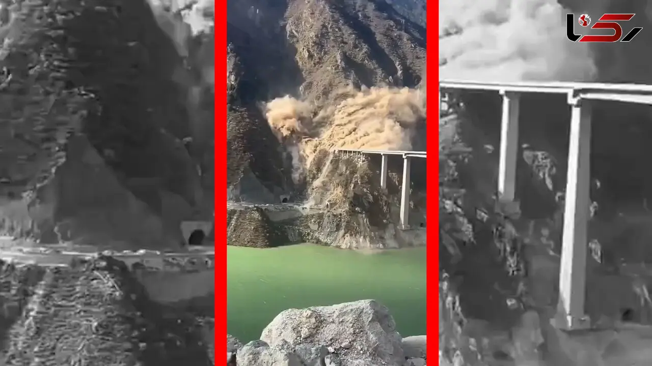 فیلم حادثه تخریب پل بزرگ در مسیر کوه