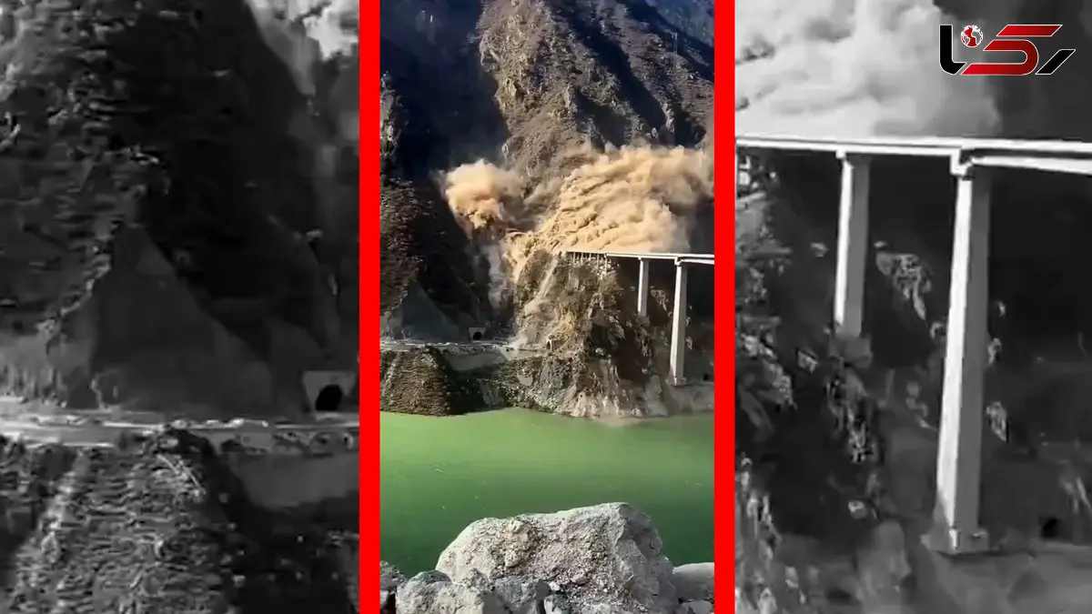 فیلم حادثه تخریب پل بزرگ در مسیر کوه