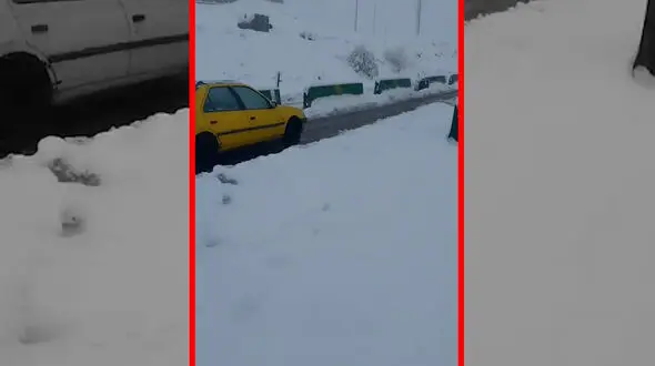 فیلم بارش ۲۰ سانتی متری برف در نورآباد