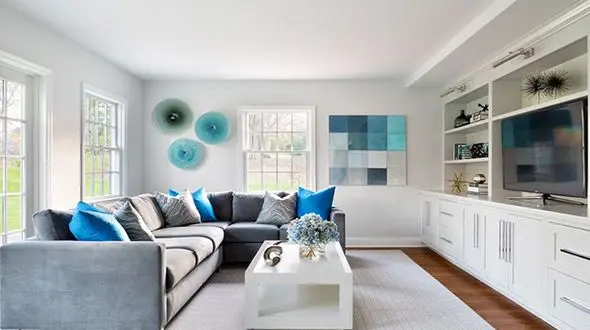 دکوراسیون مدرن با رنگ آبی