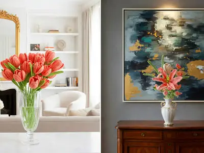 مدل های دسته گل تزئینی بافتنی برای دکوراسیون خانه