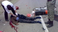 تصادف مرگبار موتور سیکلت با نیسان در آوج