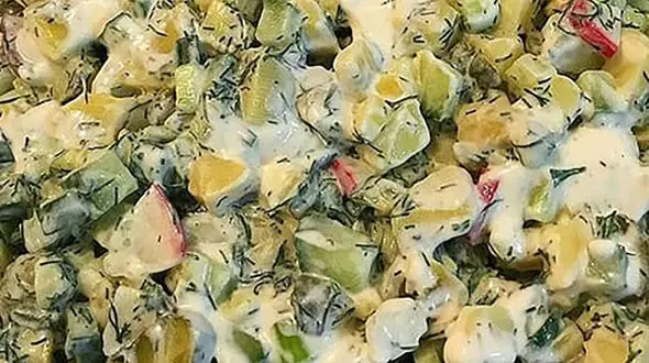 سالاد سیب زمینی و شوید + فیلم