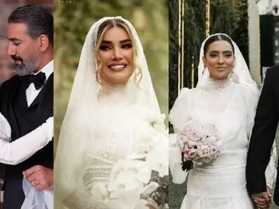 مقایسه جذاب لباس عروس بازیگران ایرانی/از لباس نوستالژیک مونا کرمی، نیلوفر پارسا با دنباله 3 متری، تا لباس کار شده متین ستوده.!