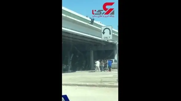 فیلم باورنکردنی مردی که برای خودکشی از پل پرید + فیلم