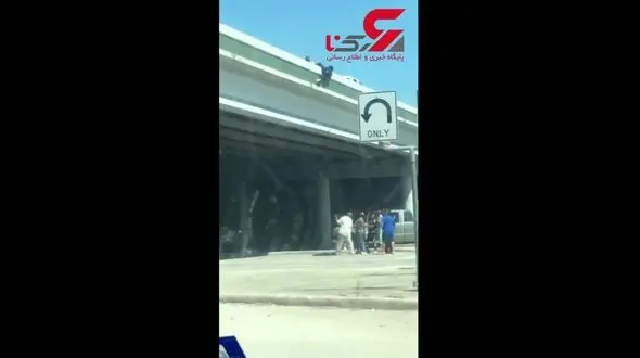 فیلم باورنکردنی مردی که برای خودکشی از پل پرید + فیلم