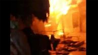 آتش سوزی وحشت آور یک پاساژ در سردشت + فیلم 