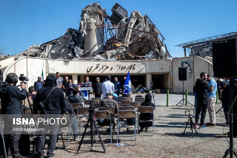  ورزشگاه ۱۲ هزار نفری مجموعه ورزشی آزادی بعد از حمله آمریکا و اسرائیل