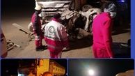 امدادرسانی به تصادف یک دستگاه پژوپارس و تریلر در محور اصفهان- نایین /یک نفر مصدوم و 5 نفر در دم جان باختند