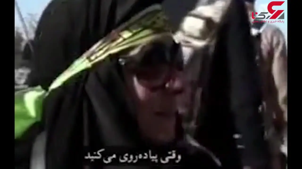 زن مسیحی در پیاده روی اربعین + فیلم