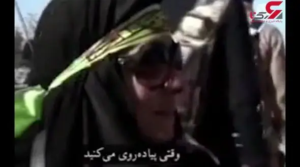 زن مسیحی در پیاده روی اربعین + فیلم