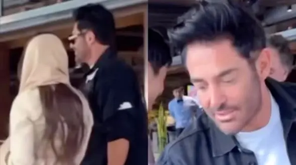 فیلم اولین حضور  گلزار و همسرش در یک رستوران ! / مرد چینی منتشر کرد !