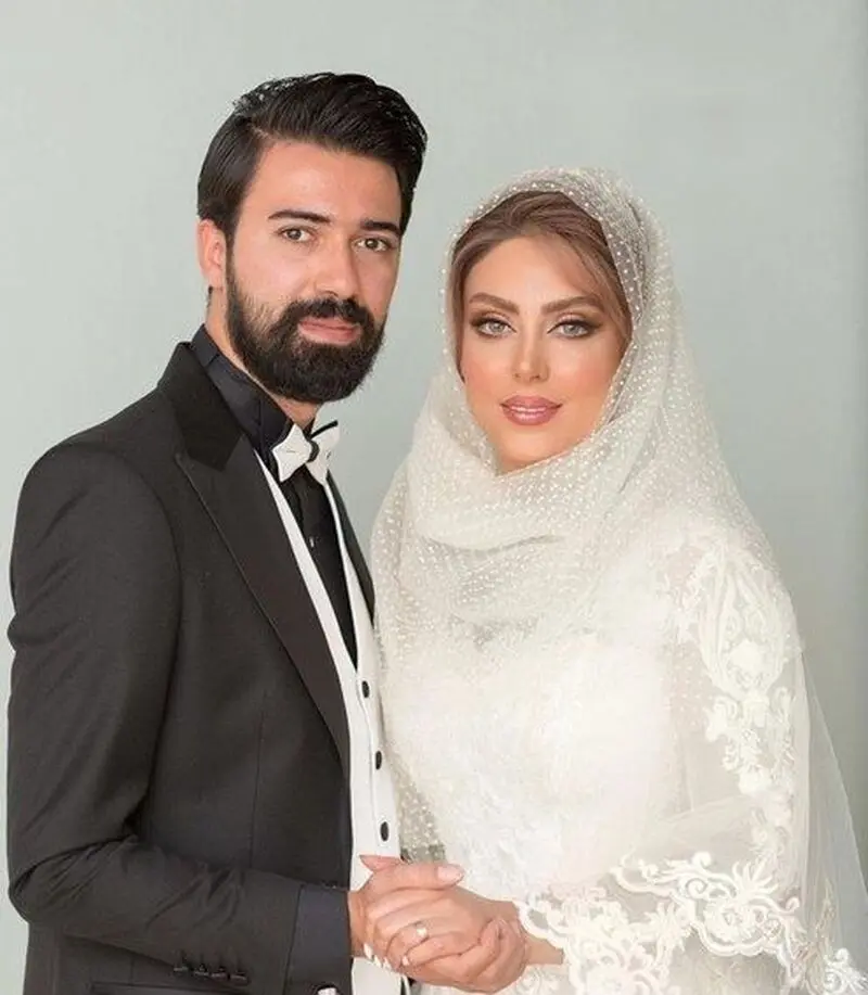 نیلوفر شهیدی و همسرش