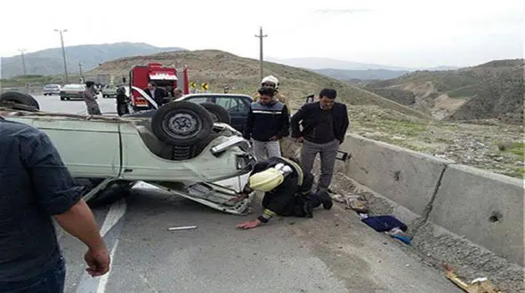 مرگ راننده پیکان در محور مریوان - سنندج