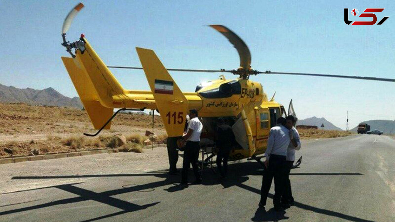 اورژانس هوایی یزد یک بیمار را از مرگ نجات داد