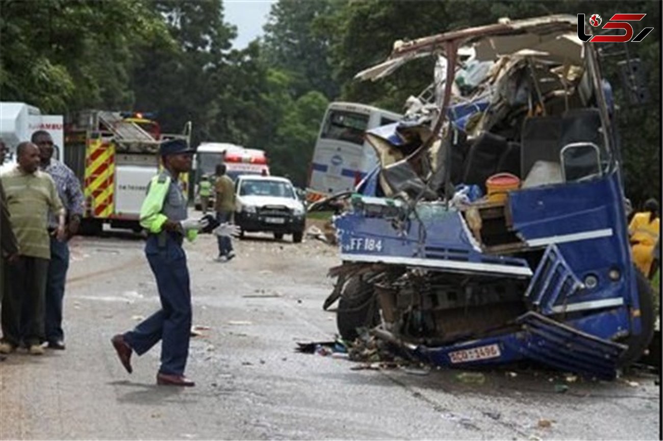 مرگ 20 مسافر در تصادف اتوبوس مسافربری+عکس