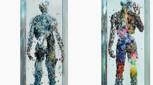 کلاژهای سه بعدی شگفت انگیز را روی شیشه  ببینید+ فیلم