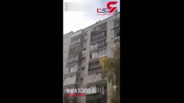 لحظه پرش وحشتناک دختر جوان از طبقه نهم + فیلم 