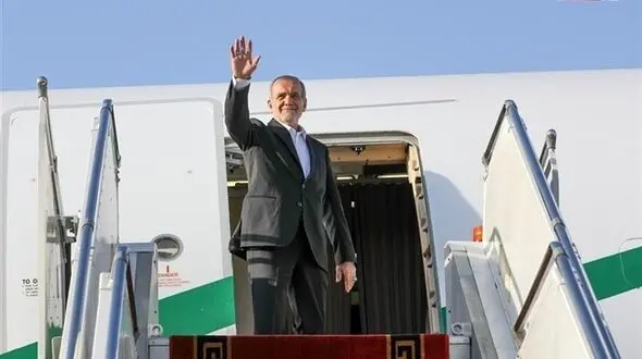 President Pezeshkian Departs Tehran for New York