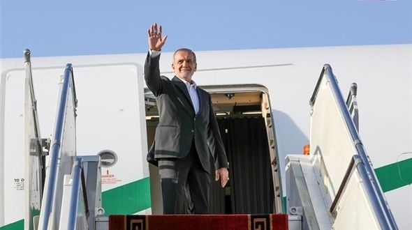 President Pezeshkian Departs Tehran for New York