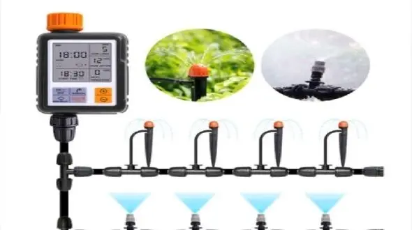 استفاده از تایمر آبیاری قطره‌ ای