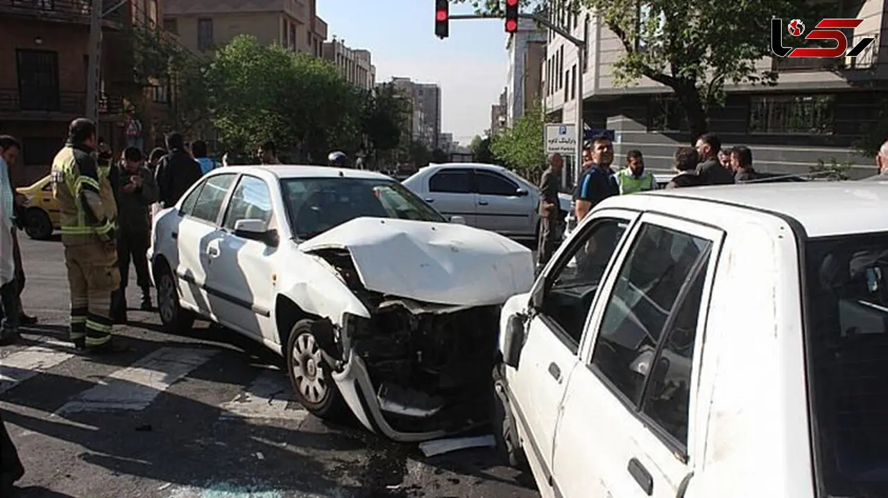  واژگونی پراید پس از تصادف با سمند + تصاویر 