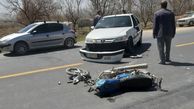 5 کشته و زخمی در تصادف موتور با پژو پارس در جاده آران و بیدگل