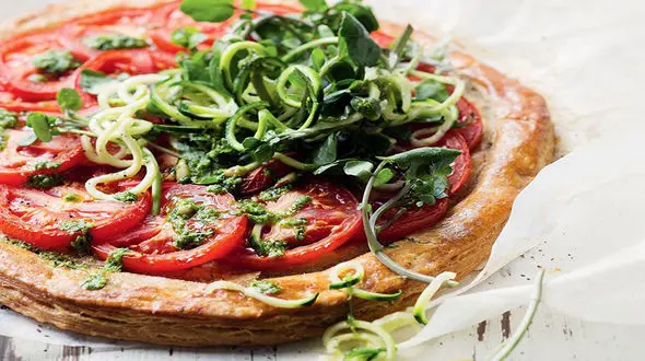 خوشمزه ترین تارت سبزیجات با پنیر گودا