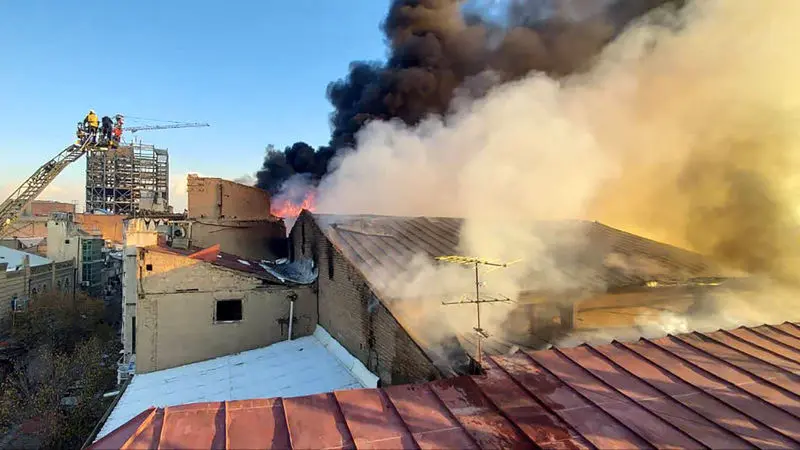 آتش سوزی صبحگاهی در سینما ایران لاله زار