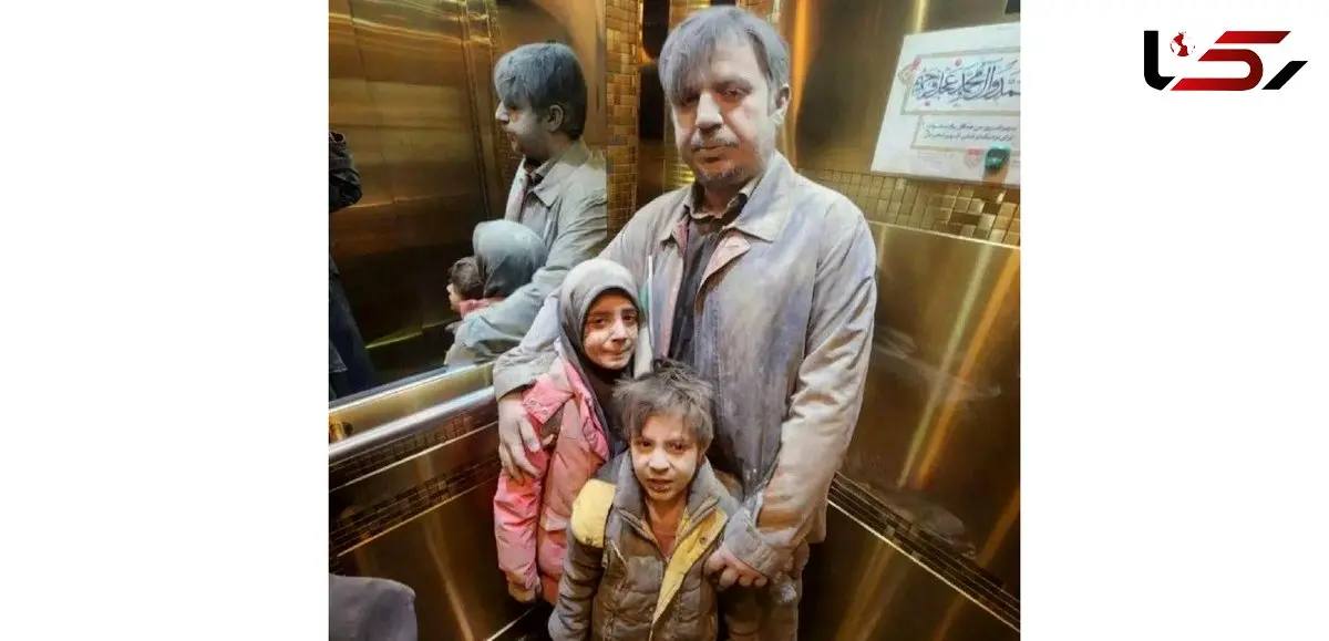 عکس یک خانواده که در تهران مورد حمله بمب های آمریکا و اسرائیل قرار گرفتند