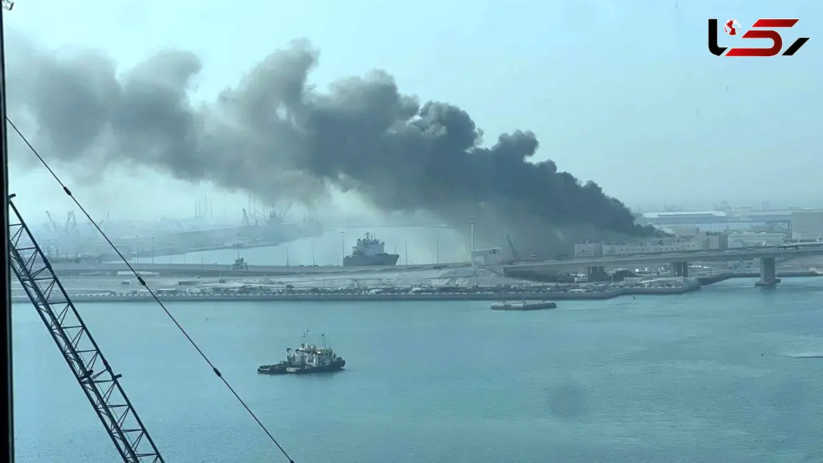 فیلم لحظه اصابت پهپاد ایران به بندر ابوظبی