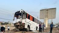 بامداد وحشت در جاده قزوین – تهران / اتوبوس مسافربری با نیسان شاخ‌ به‌ شاخ شد!