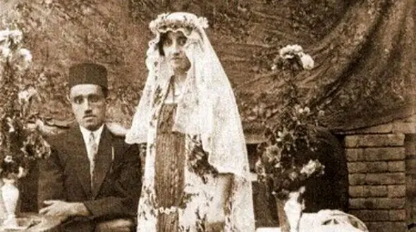 تصاویری دیدنی از لباس‌های عروس زنان قاجاری