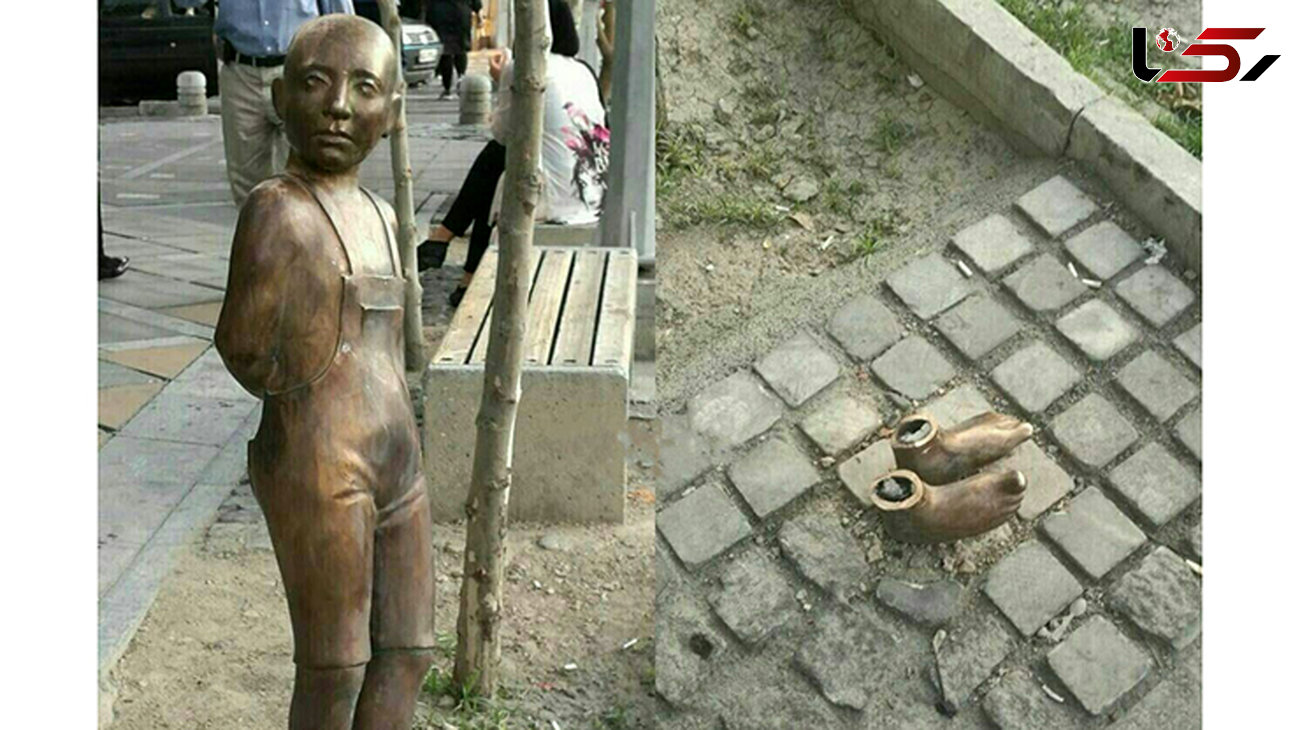سرقت مجسمه کودک در میدان «ونک» تهران!