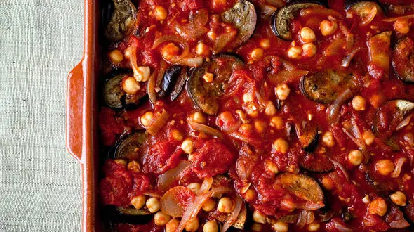 خوراک گوجه و بادمجان صبحانه ای مقوی