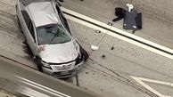 فیلم لحظه تصادف وحشتناک خودرو سواری با فرد ویلچر سوار در تونل
