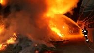 آتش سوزی گسترده کارخانه مصنوعات چوبی در جاده خاوران + جزئیات 