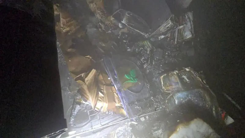 آتش سوزی در زیرزمین در خیابان انقلاب