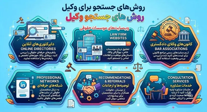 روش های جستجو وکیل