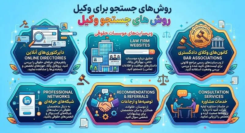 روش های جستجو وکیل