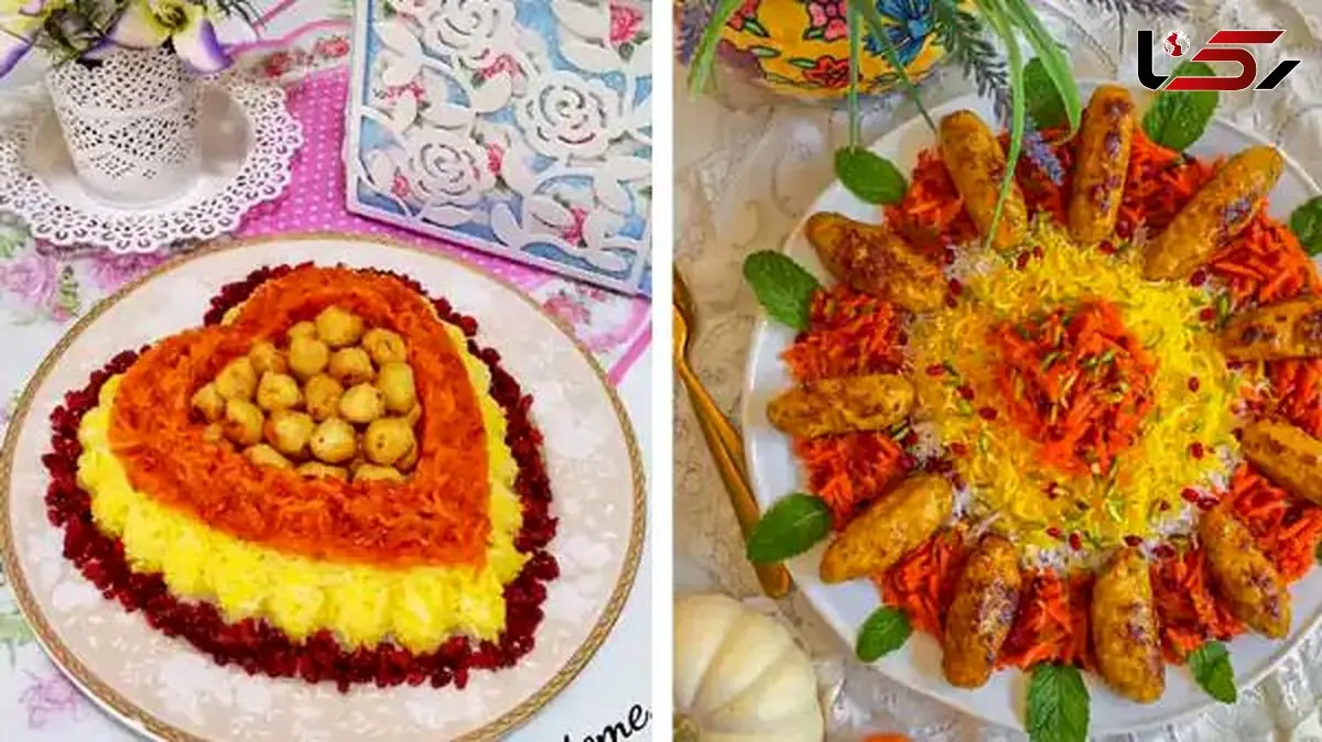 چطور هویج پلو را مثل حرفه‌ ای‌ ها تزئین کنیم؟